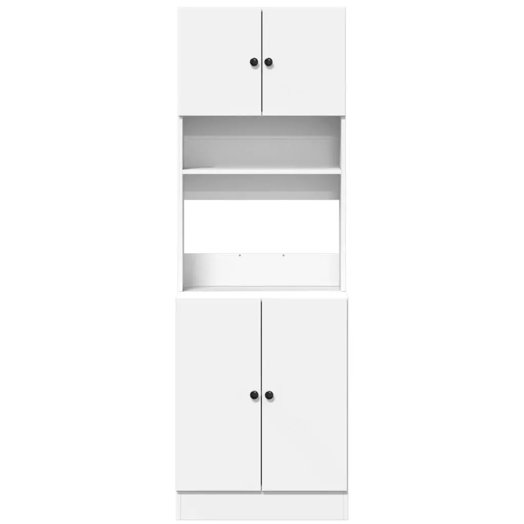 White Engineered Wood Kitchen Storage Cabinet