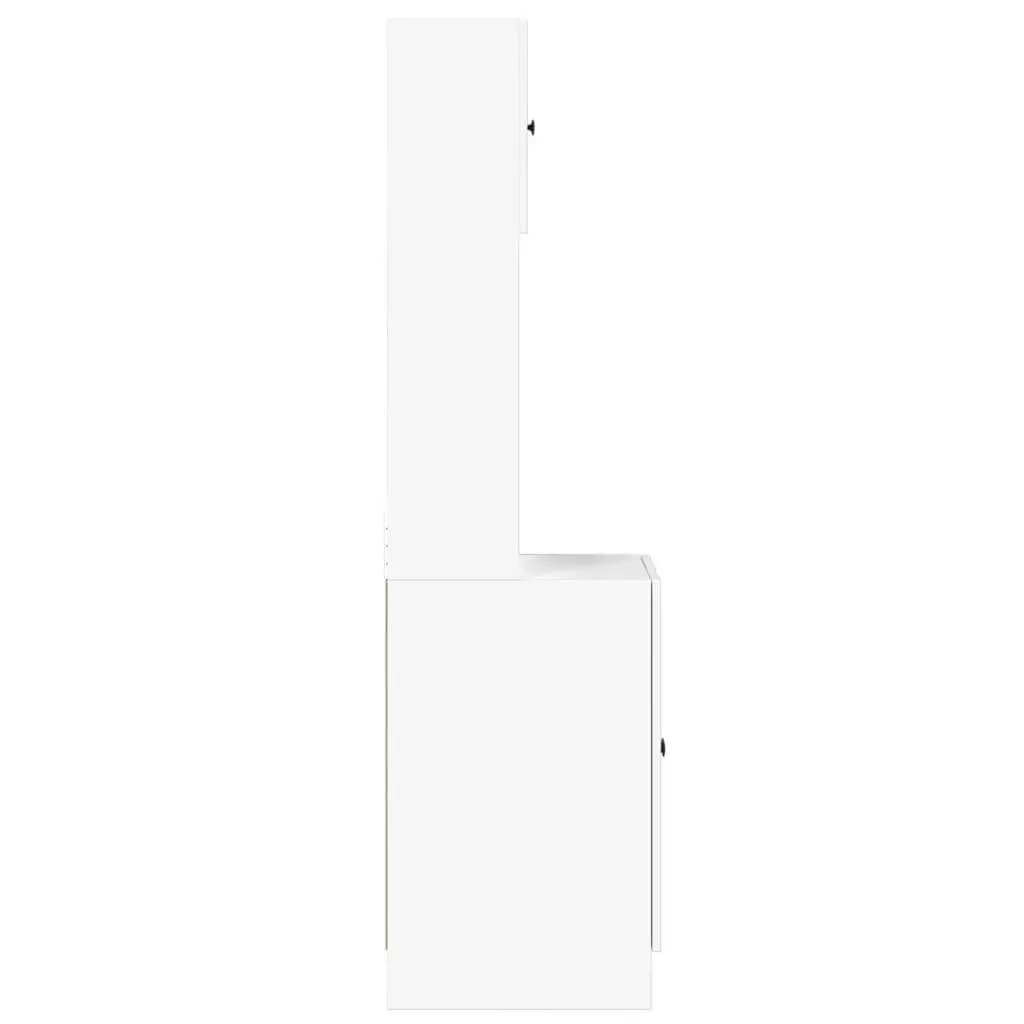 White Engineered Wood Kitchen Storage Cabinet