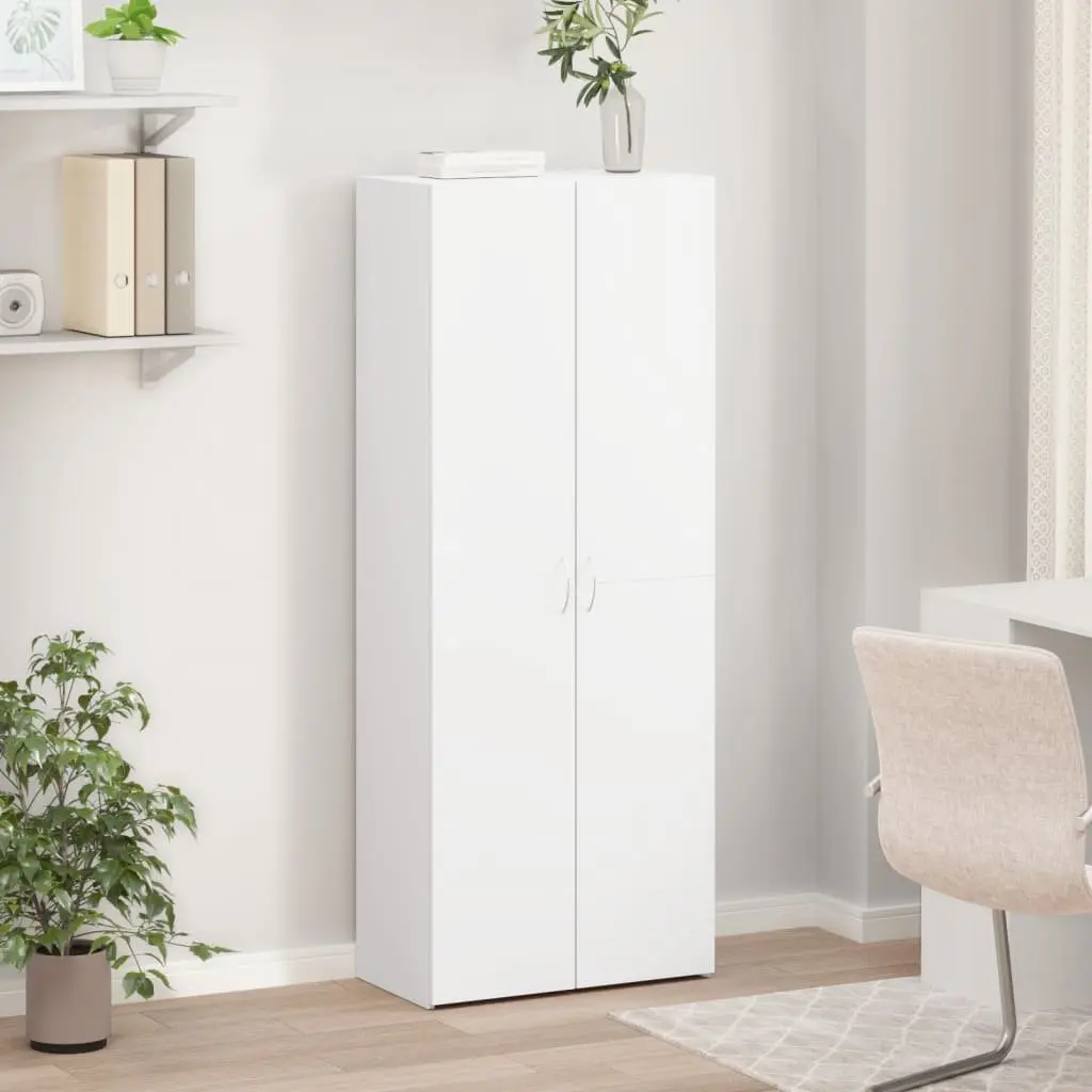 File Cabinet Engineered Wood White 4 Compartment 60W x 32D x 153H cm