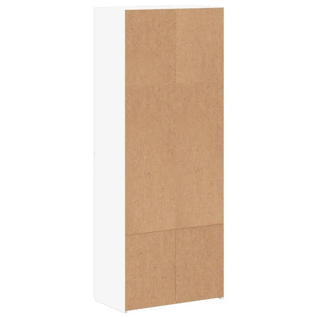 File Cabinet Engineered Wood White 4 Compartment 60W x 32D x 153H cm