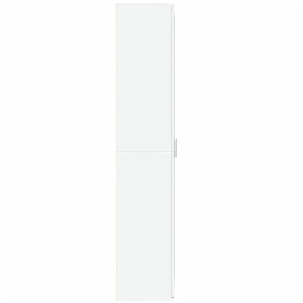 Storage Cabinet Engineered Wood White 80cm x 35cm x 180cm Highboard Unit with Doors