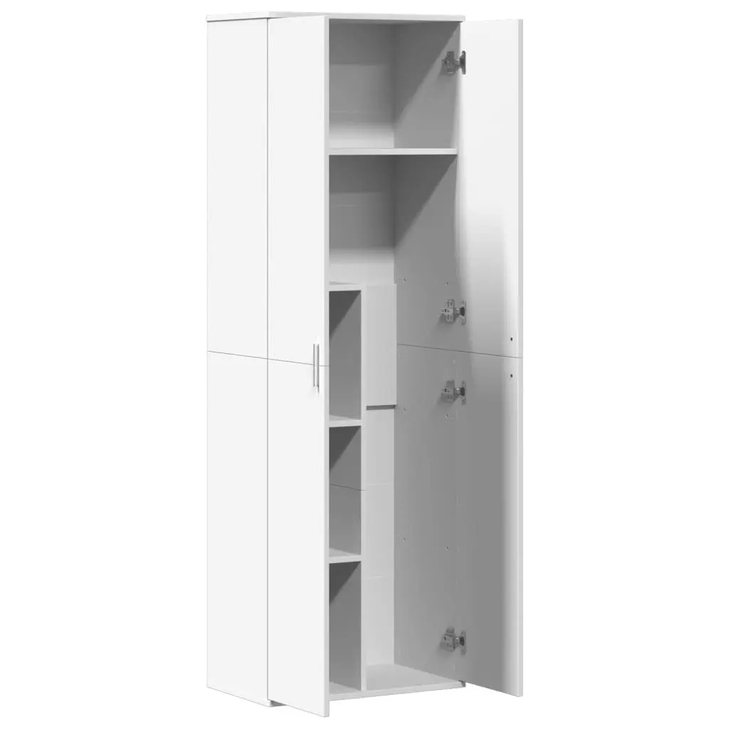 Storage Cabinet Engineered Wood White 60x35x180cm Interior Highboard