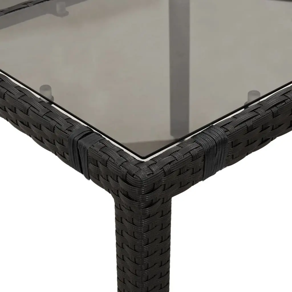 Outdoor Bistro Set 3 Piece Garden Furniture Black