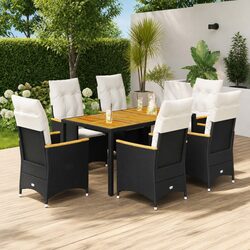 High-Quality 7 Piece Garden Dining Set with Cushions