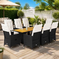 Durable 9 Piece Outdoor Dining Set for Comfort and Style