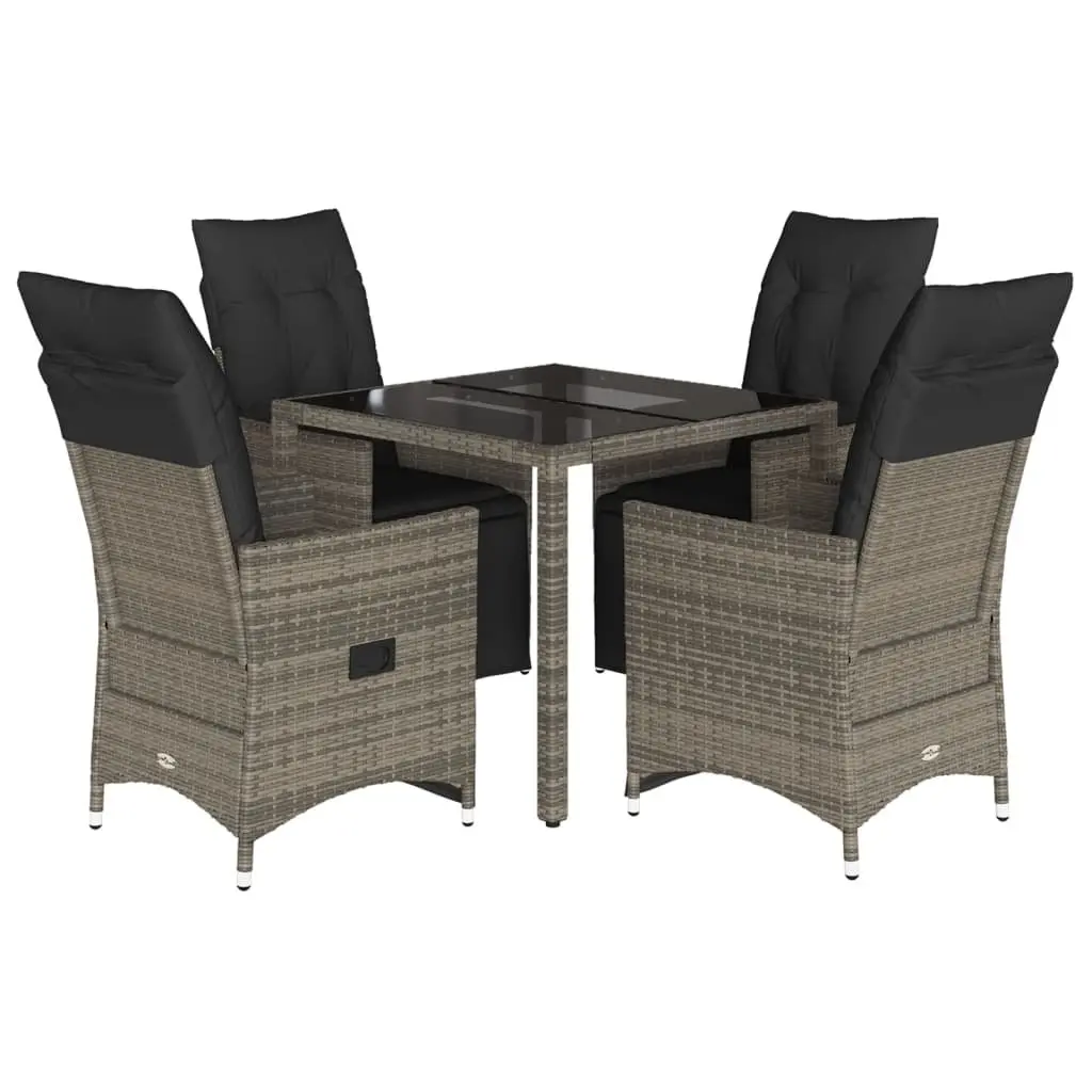 5-Piece Garden Bistro Set with Cushions