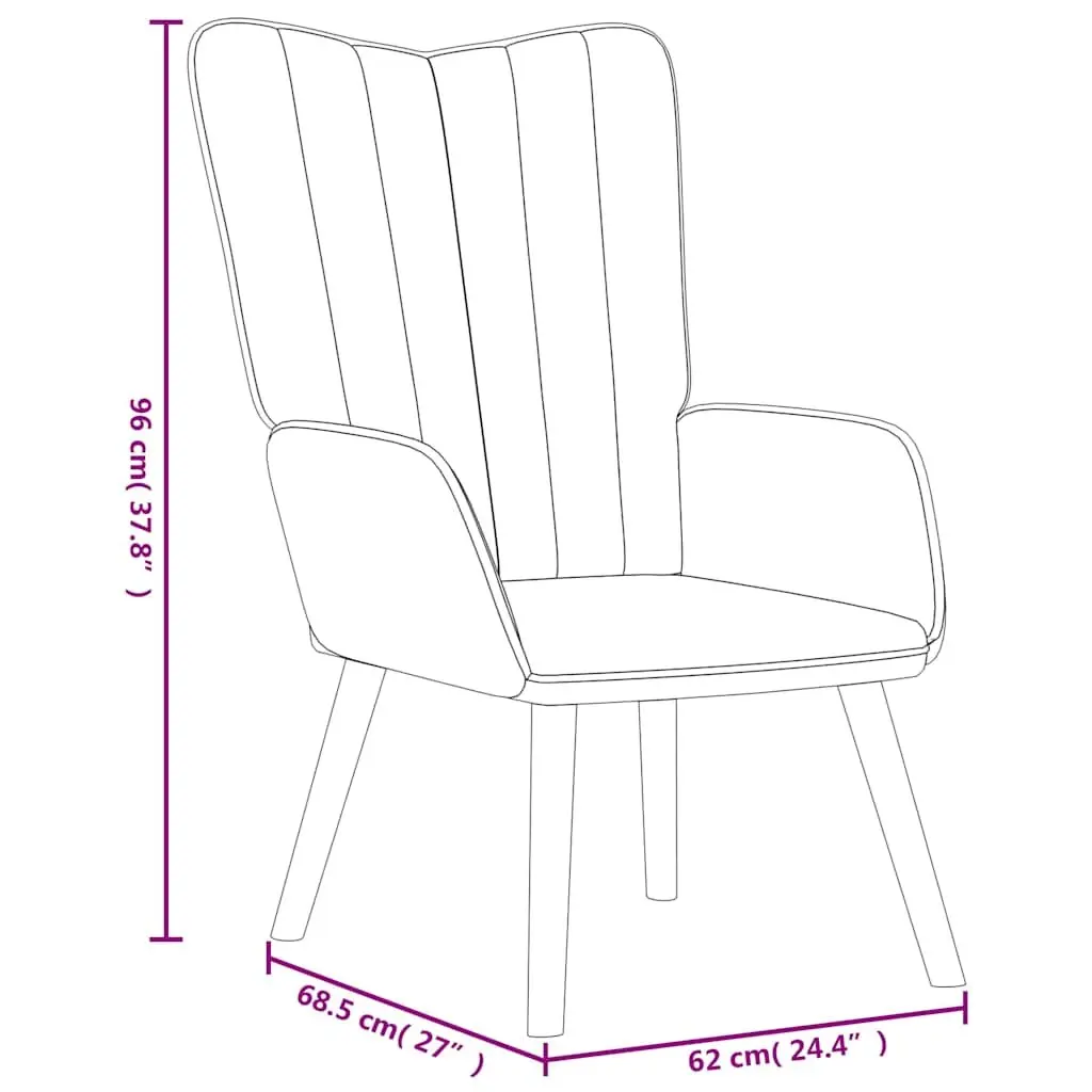 Grey Velvet Relaxing Chair with Matching Stool