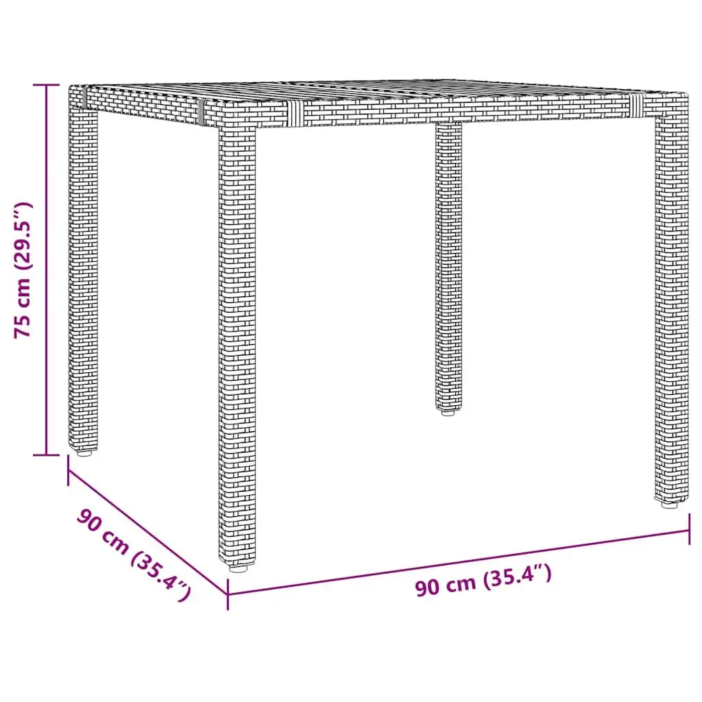 Bistro Set Poly Rattan 3 Piece Outdoor Furniture Grey with Cushions