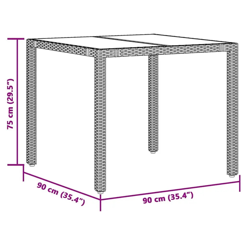 Garden Bistro Set 3 Piece Outdoor Furniture with Cushions Grey Poly Rattan Patio