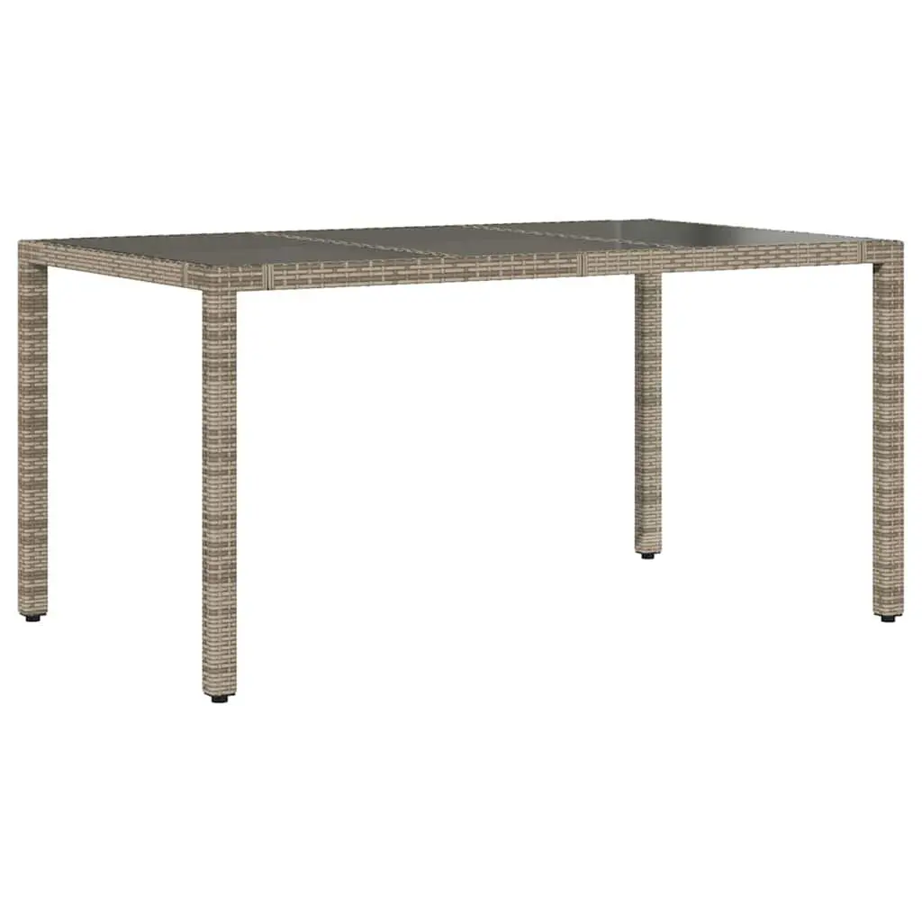 Outdoor Bistro Set Poly Rattan 5 Piece Grey Garden Furniture with Cushions