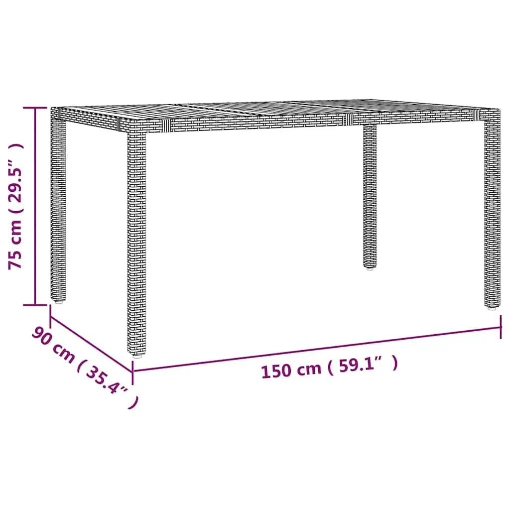 Bistro Set PE Poly Rattan 5 Piece Outdoor Furniture Grey with Cushions