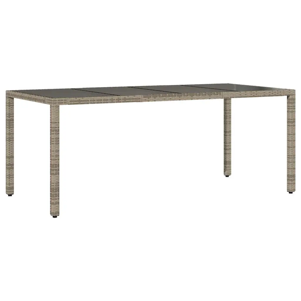 9 Piece Garden Bistro Set PE Rattan Grey with Cushions
