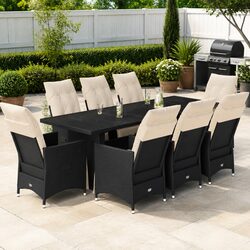 Stylish 9-Piece Garden Bistro Set with Cushions