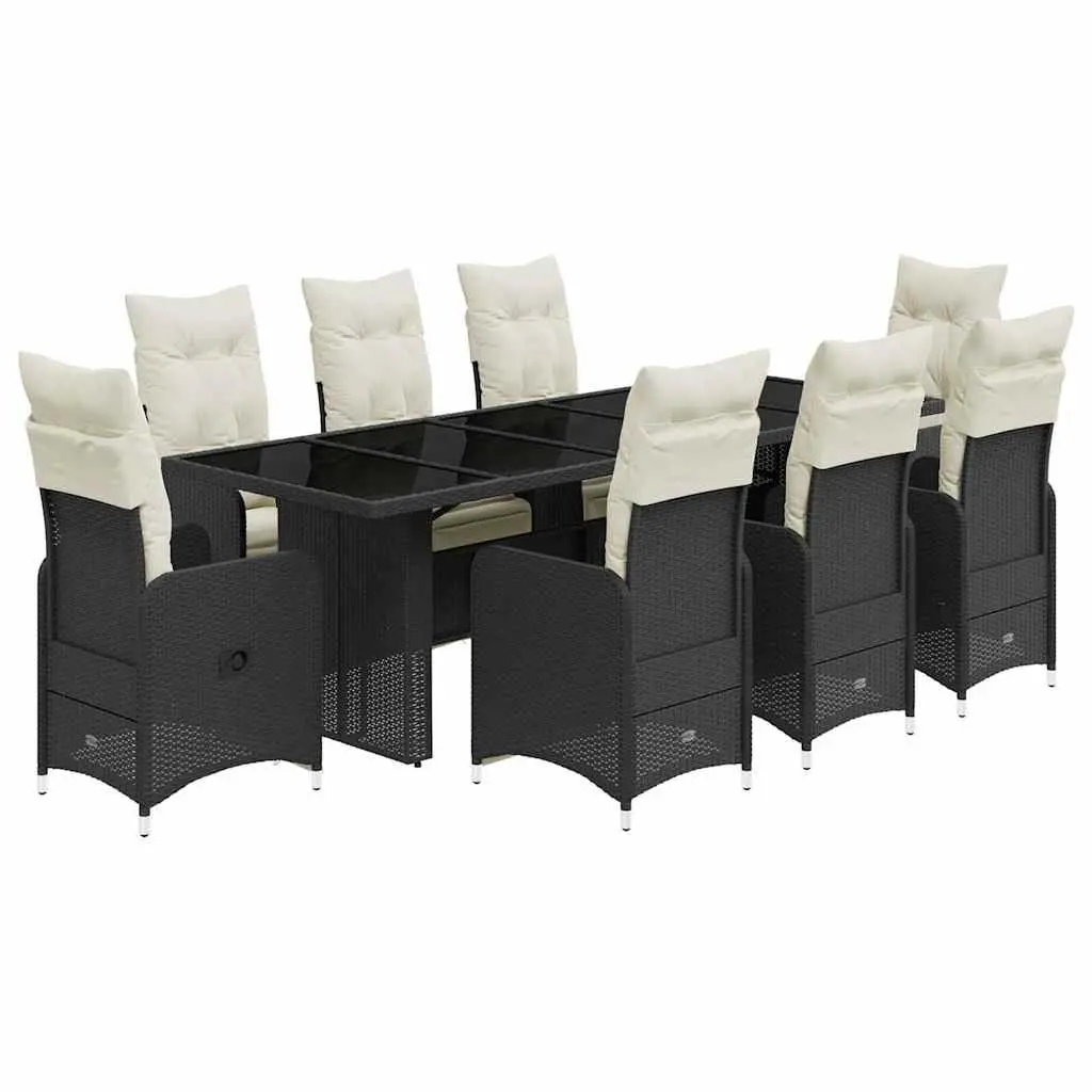 9-Piece Garden Bistro Set with Cushions