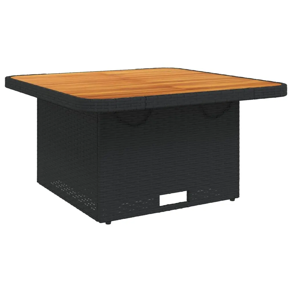 Garden Dining Set PE Rattan 3 Piece Outdoor Furniture Black
