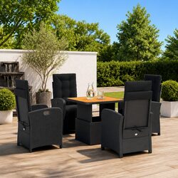 Durable 5 Piece Garden Dining Set with Adjustable Features