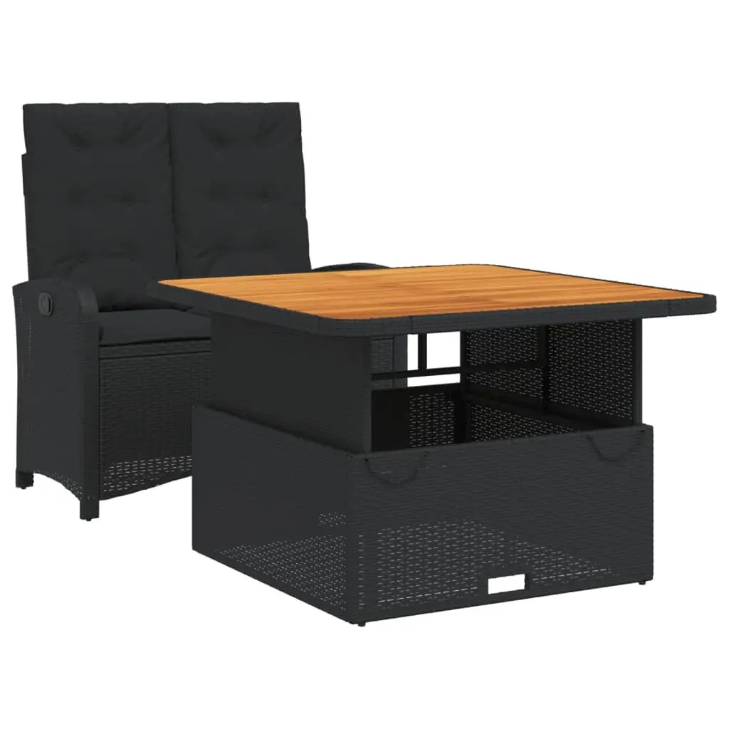 Adjustable Backrest Garden Dining Set with Cushions