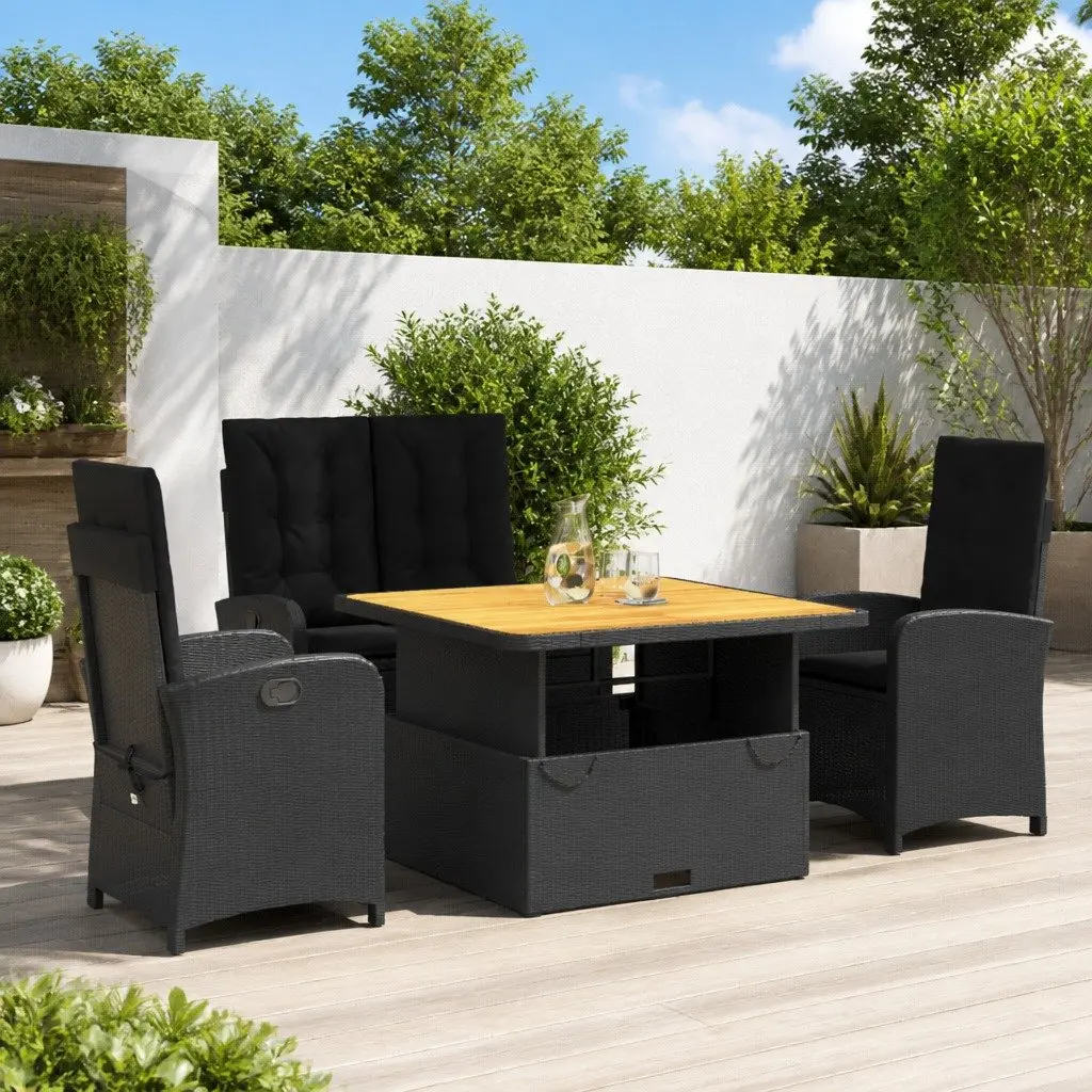 4 Piece Outdoor Dining Set with Cushions