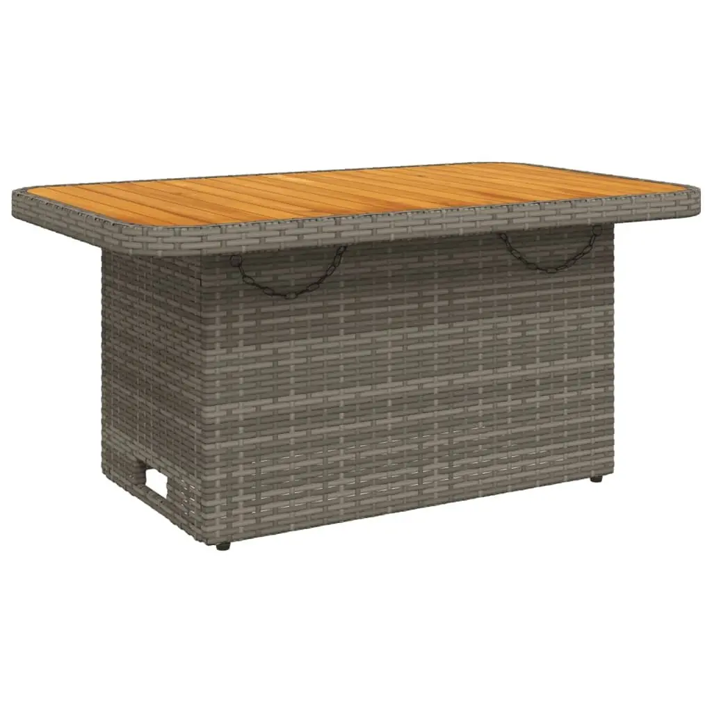 4 Piece Grey Rattan Garden Dining Set with Cushions