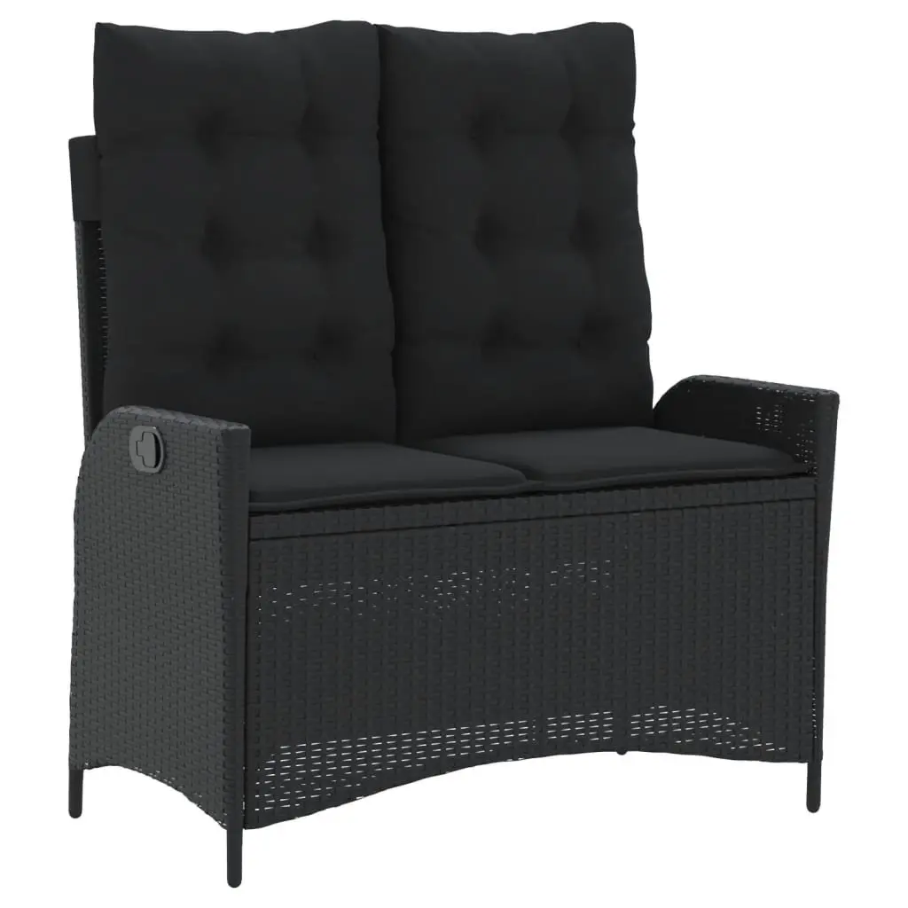 4-Piece Outdoor Dining Set in Black Poly Rattan