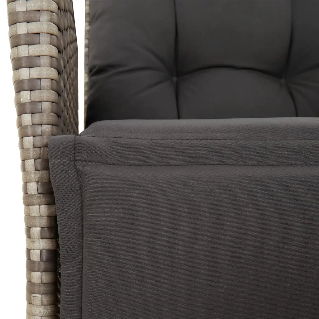 4 Piece Garden Dining Set with Adjustable Chairs