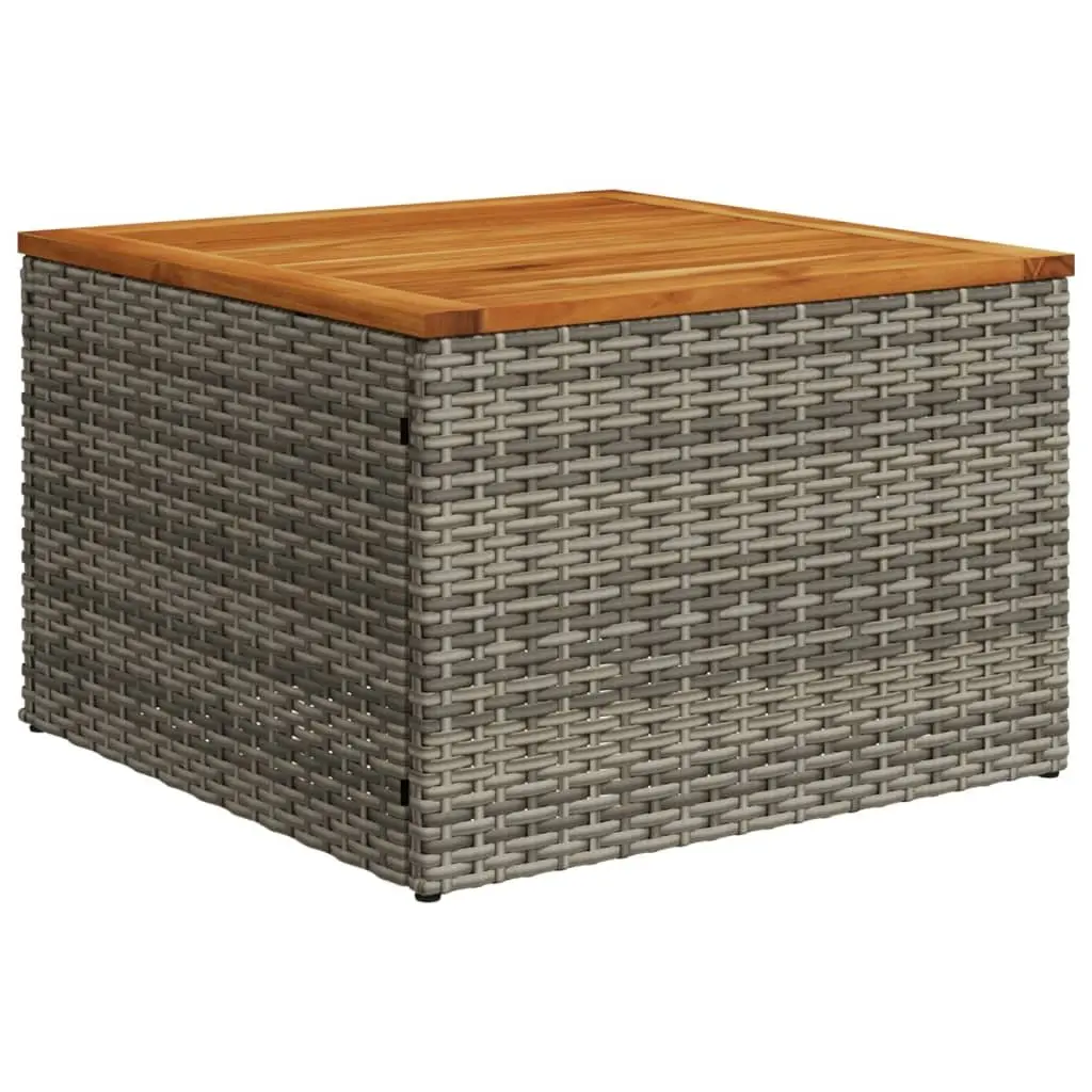 Garden Sofa Set PE Rattan 2 Piece Grey with Cushions