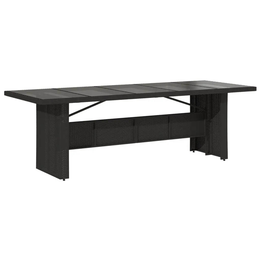 9 Piece Garden Dining Set with Glass Top