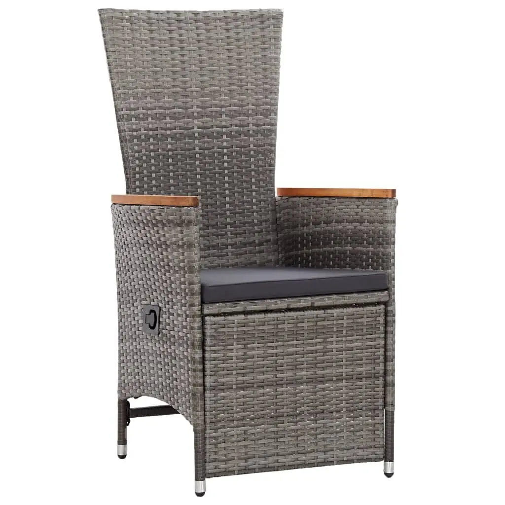 Grey Poly Rattan 11-Piece Garden Dining Set