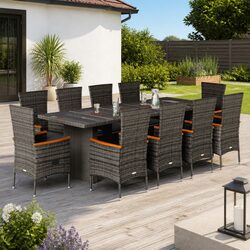 High-Quality 11 Piece Garden Dining Set with Cushions