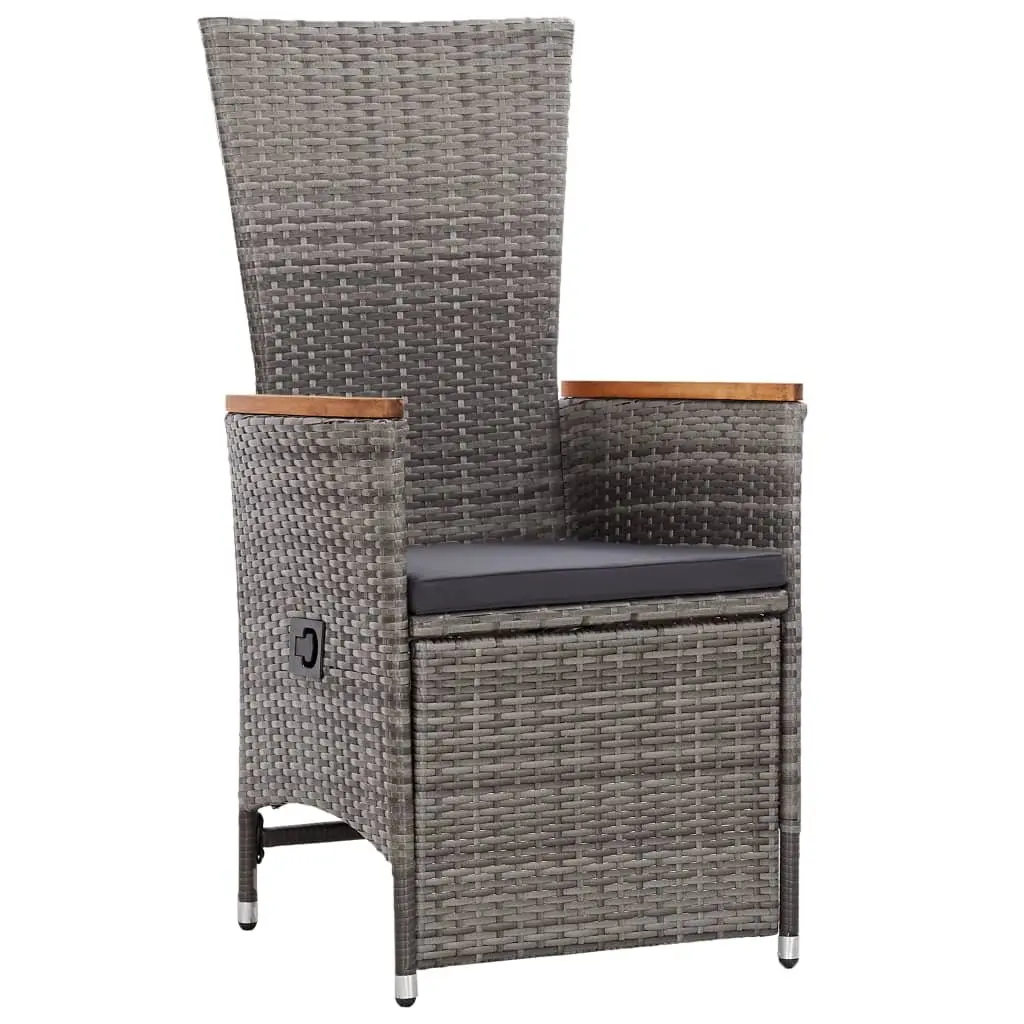 11 Piece Grey Garden Dining Set with Cushions