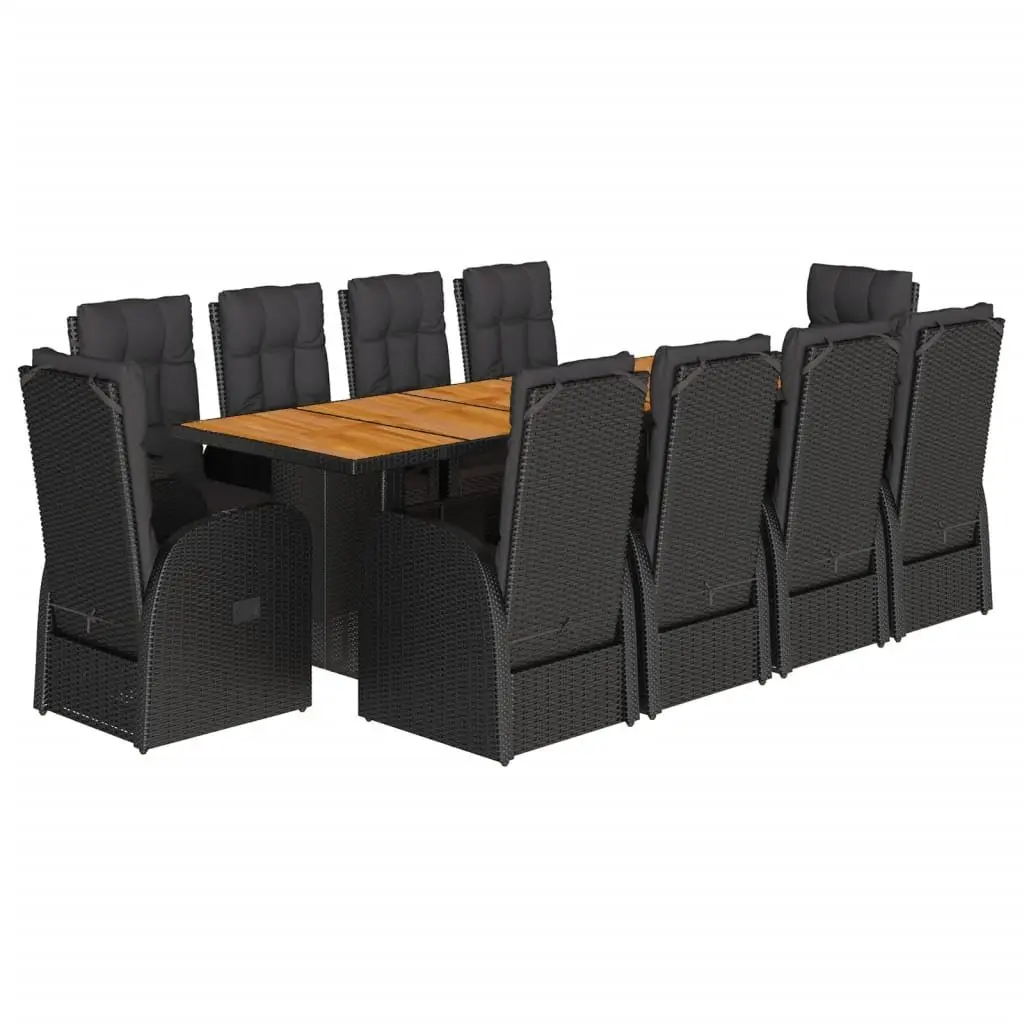 11-Piece Outdoor Dining Set with Cushioned Seats