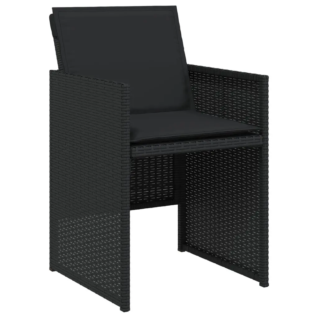 Black Poly Rattan 7 Piece Outdoor Dining Set