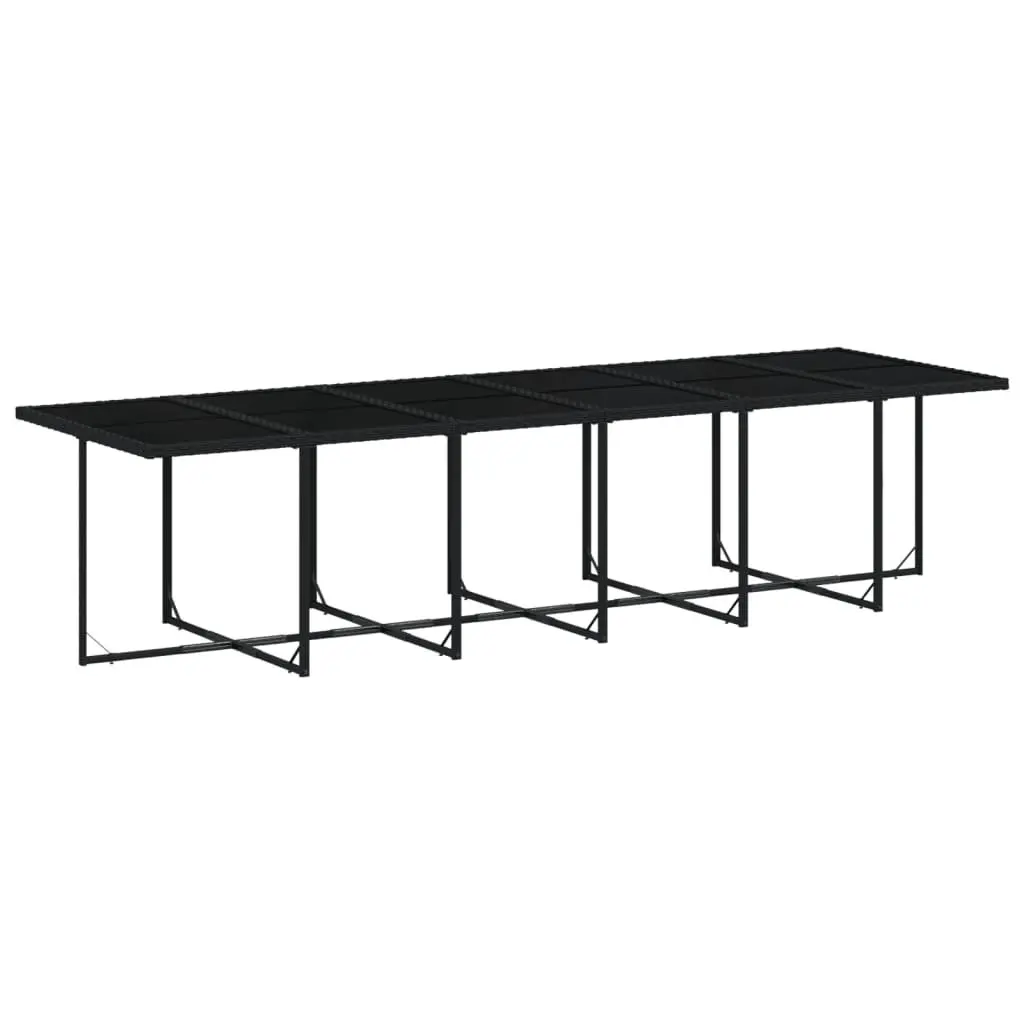 13-Piece Black Outdoor Dining Set with Cushions