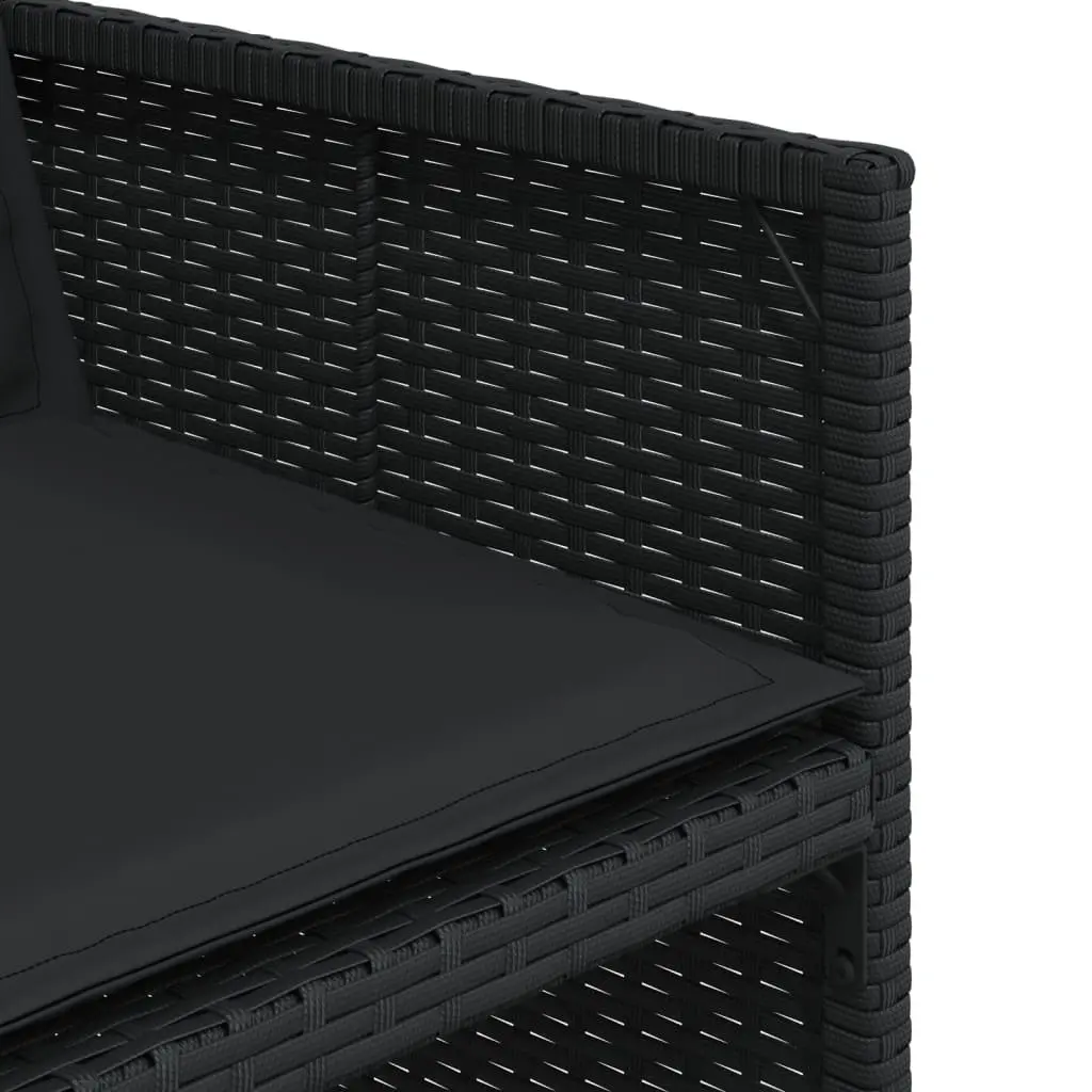 13-Piece Black Outdoor Dining Set with Cushions