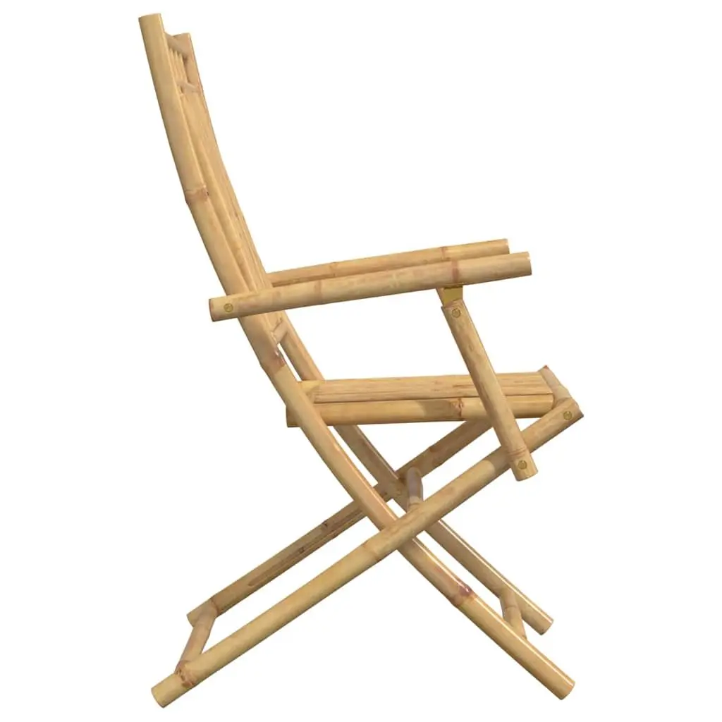 Folding Garden Chairs Set 4pcs Outdoor Seating Armrests Backrest Brown