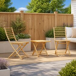 Durable 3 Piece Foldable Bistro Set for Outdoors