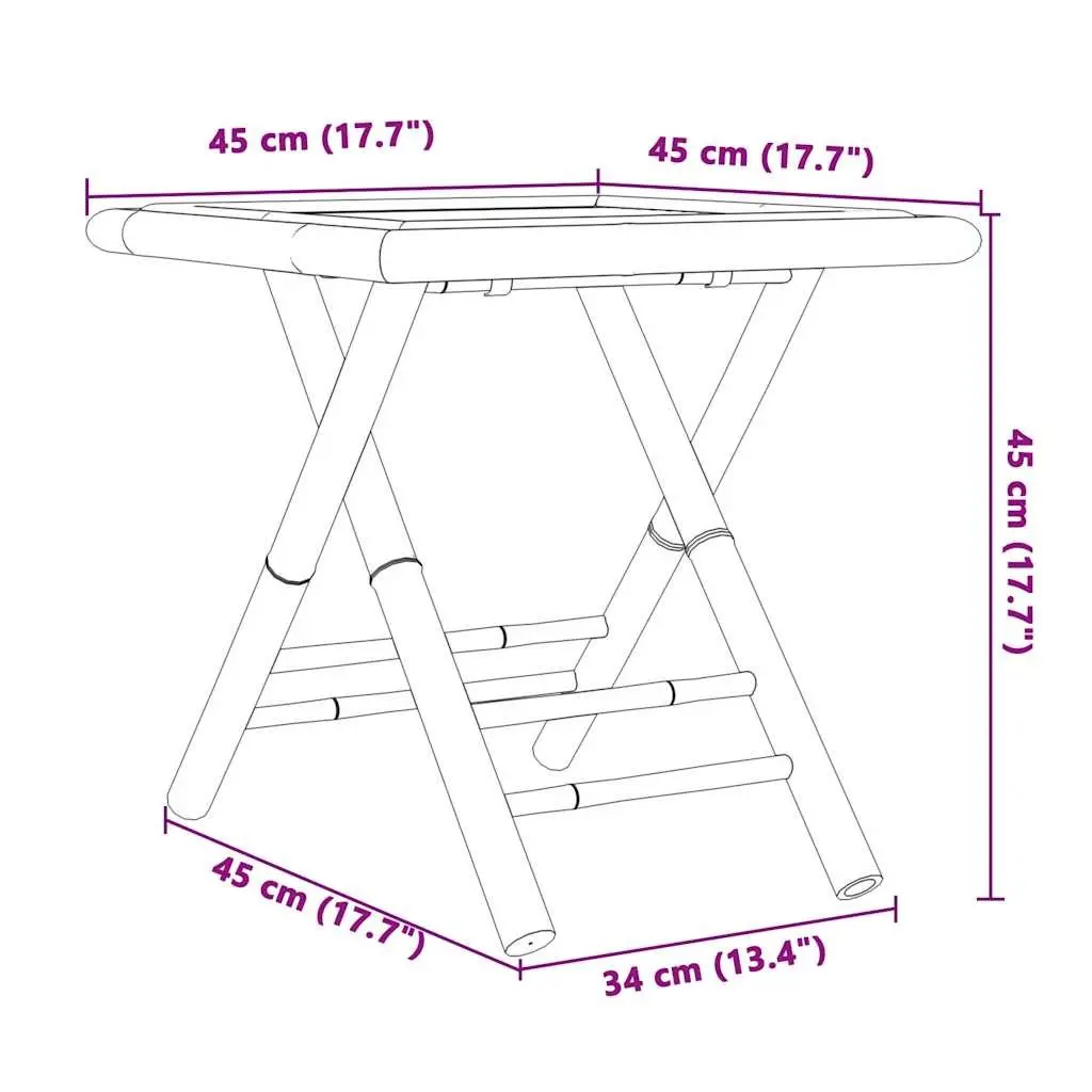 3 Piece Foldable Bistro Set for Outdoors