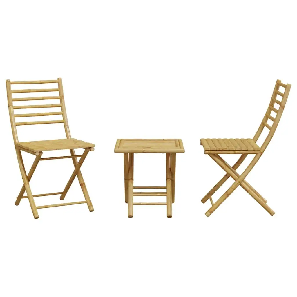 3 Piece Foldable Bistro Set for Outdoors