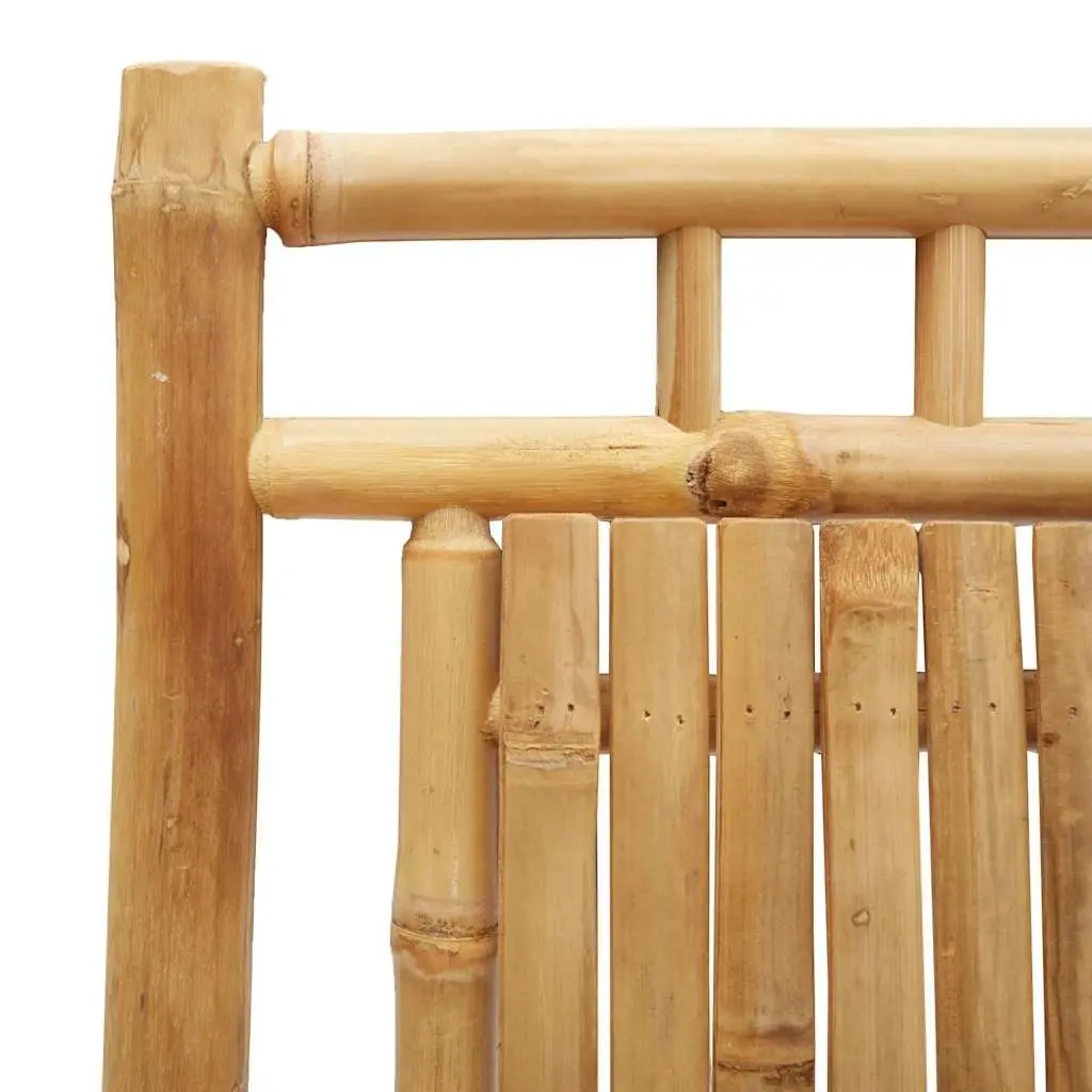 3 Piece Bamboo Brown Bistro Set for Outdoor Use