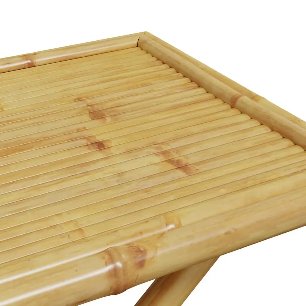 Bamboo Brown 5 Piece Garden Dining Set with Foldable Table