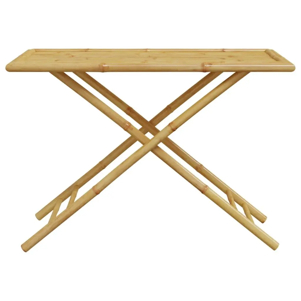 Bamboo Brown 5 Piece Garden Dining Set with Foldable Table