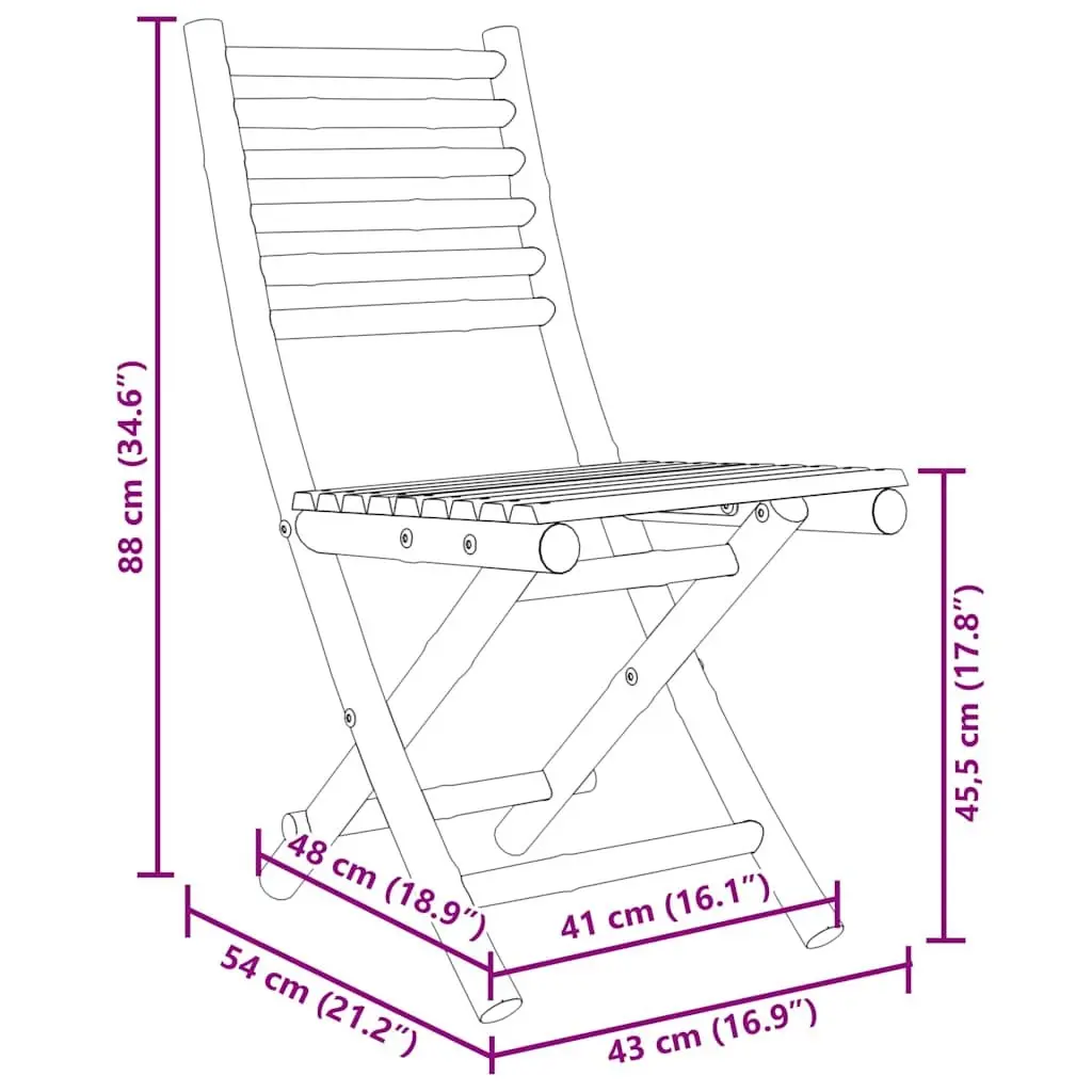 5-Piece Foldable Garden Dining Set in Brown