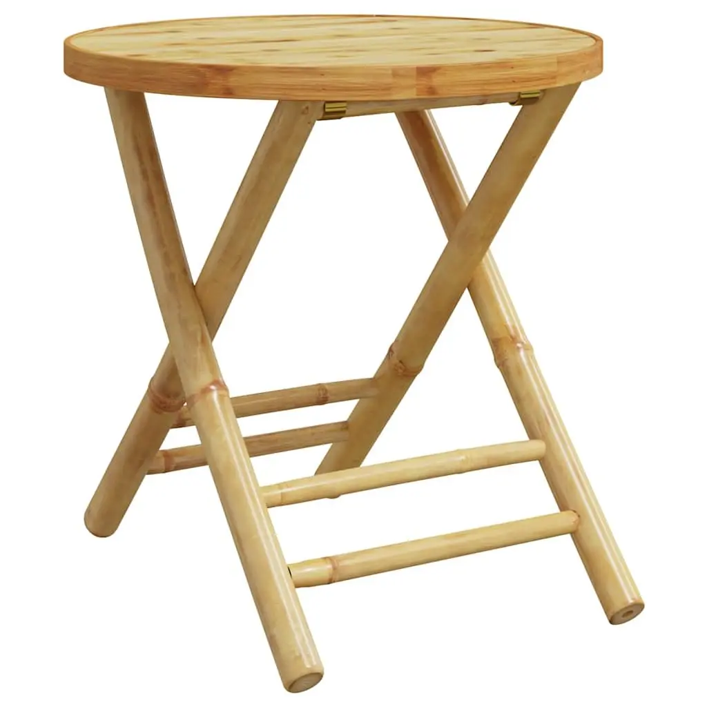 Brown Foldable 3 Piece Bistro Set for Outdoor Spaces