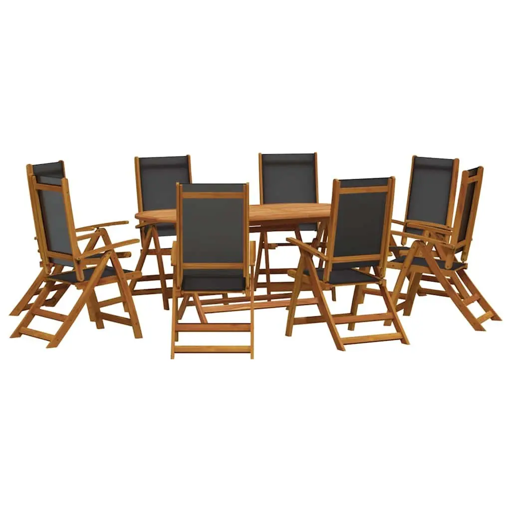 9 Piece Garden Dining Set with Acacia Wood