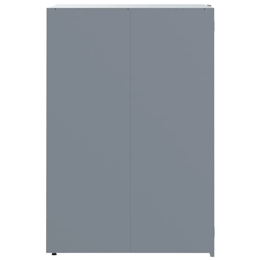 Wheelie Bin Storage Shed Powder-coated Steel 414x79x117cm Grey