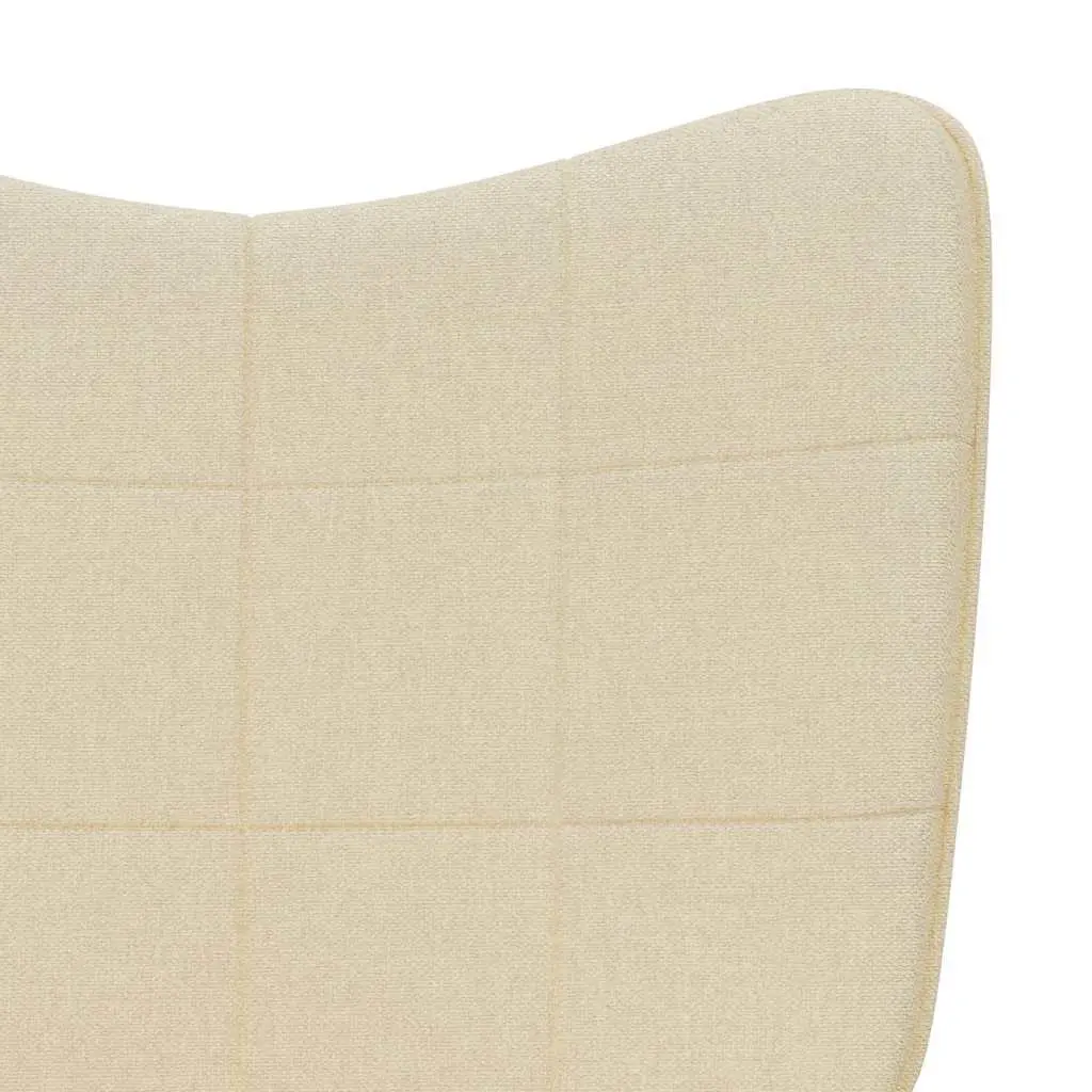 Armchair Fabric Cream with Footstool