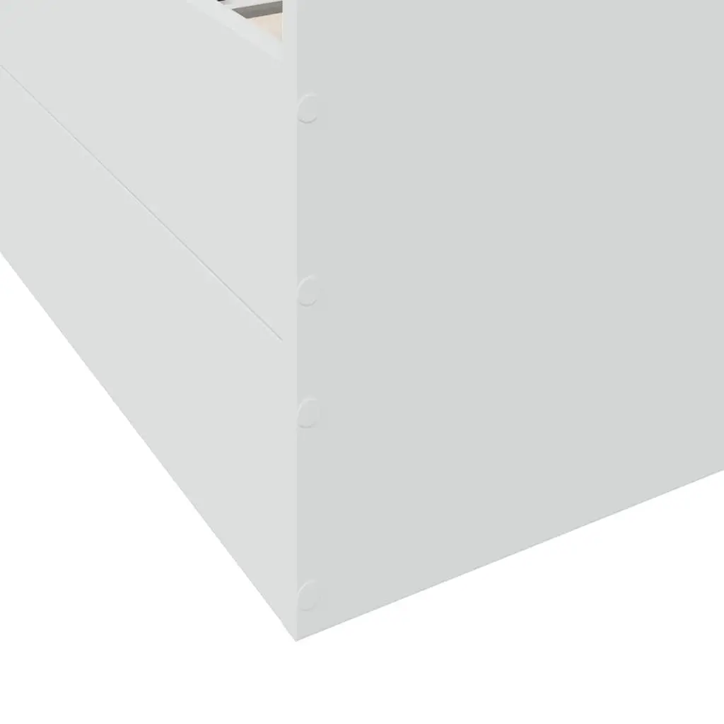 White Bed Frame with Storage Drawers 90x190 cm
