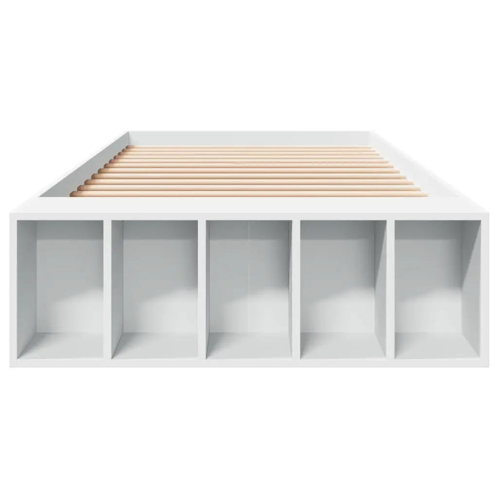 White Bed Frame 90x190 cm with Storage