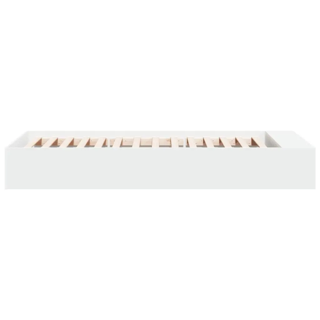 White Bed Frame 90x190 cm with Storage