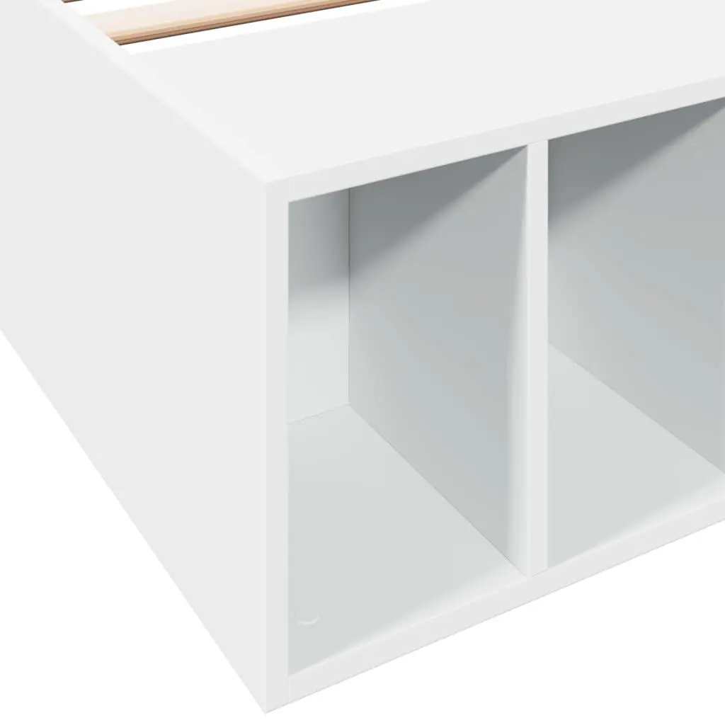 White Bed Frame 90x190 cm with Storage